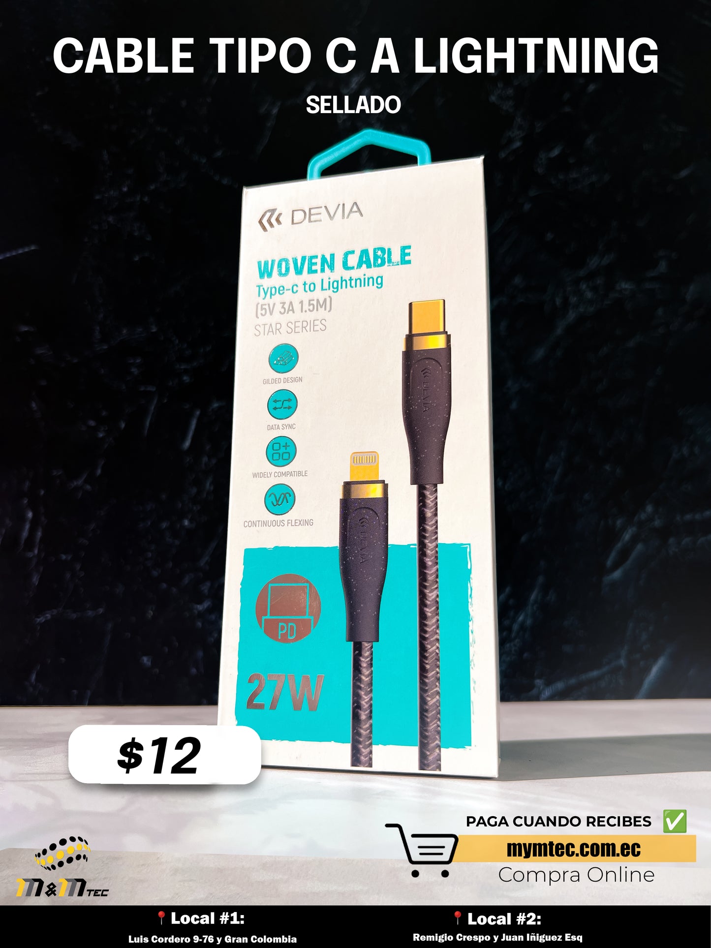 Cable tipo C a Lightning-Serie Star