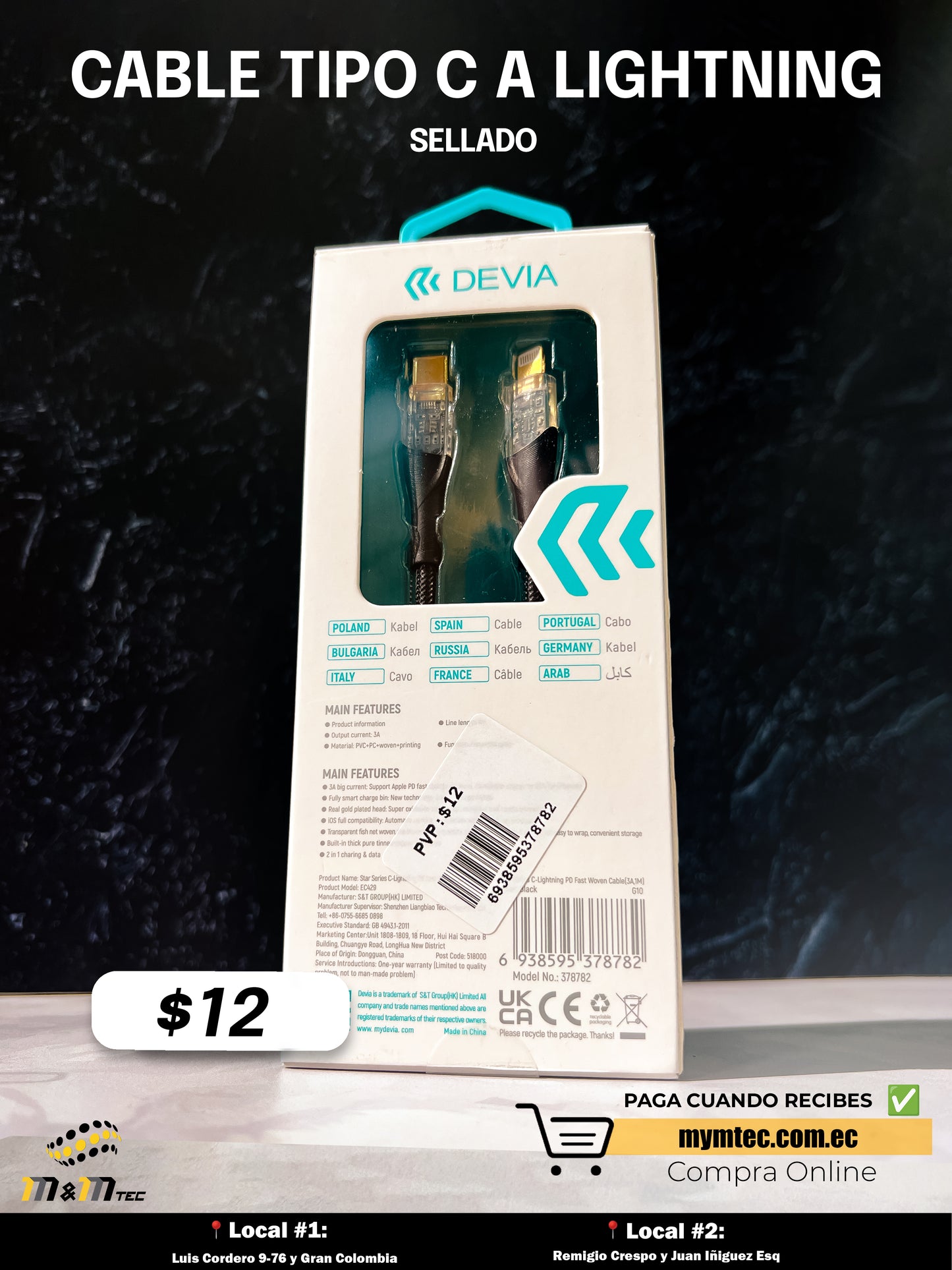 Cable tipo C a Lightning-Serie C-Lightning Star