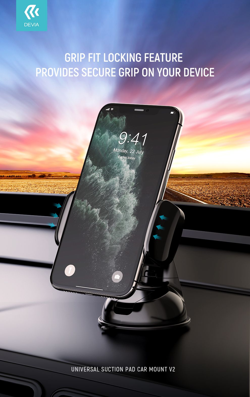 Universal suction pad car mount V2